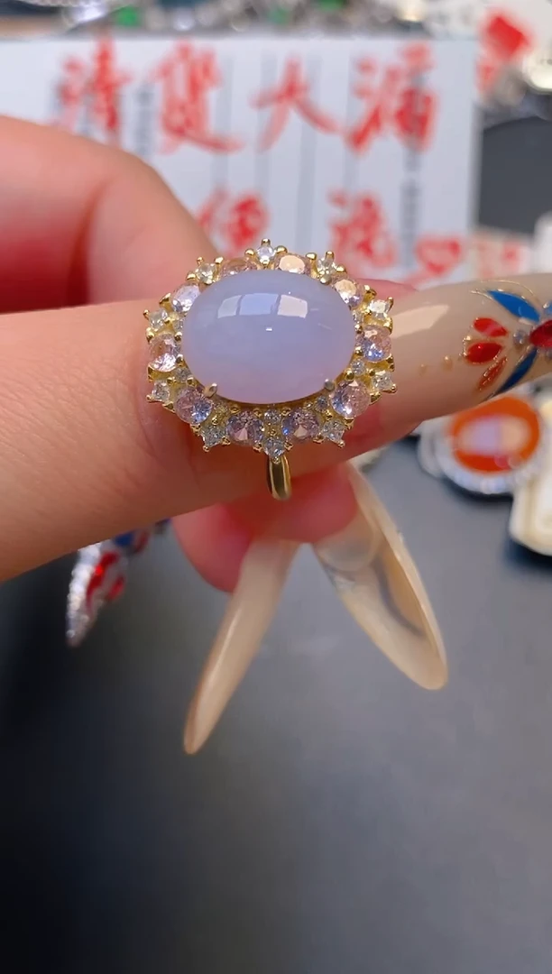 【闪购商品】翡翠耳饰银S925镶嵌天然A货翡翠1