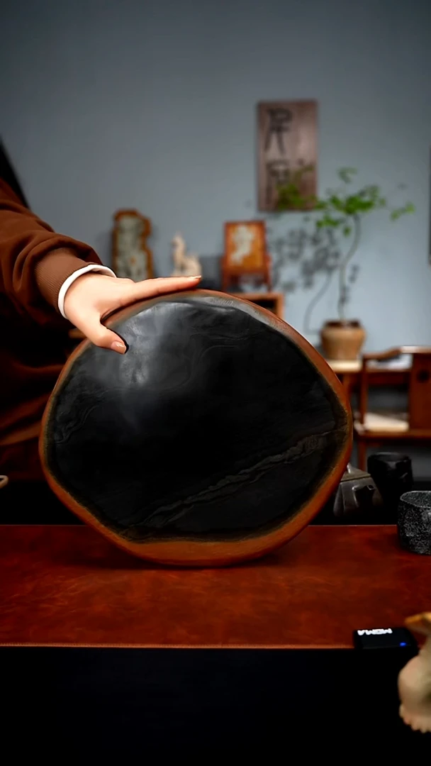 精品歙砚红皮干泡