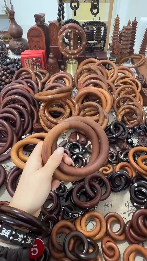 枣木乾坤圈一物一拍微瑕桃80