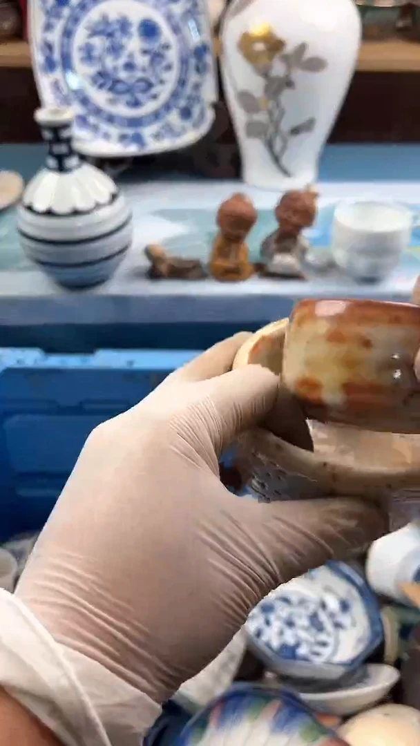 瓷片英歌瓷器满19.9包邮