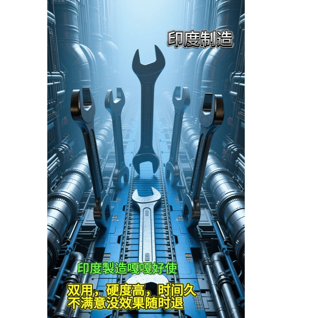 印度两用多功能扳手双用农机工具一盒十把送两把共12把