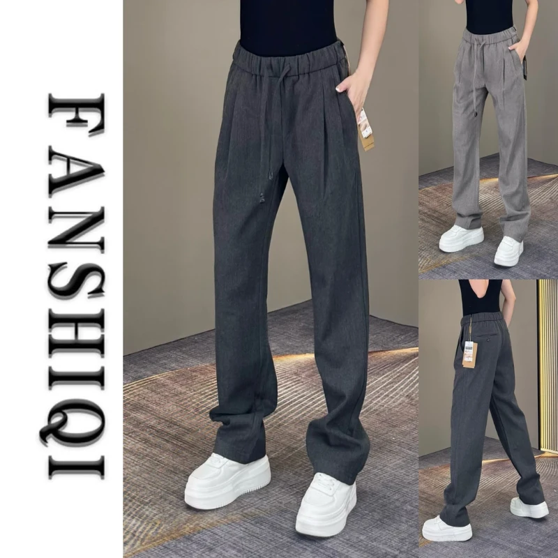 【凡仕奇】秋季新款男士痞帅商务高端休闲裤百搭宽松挺阔男裤6903