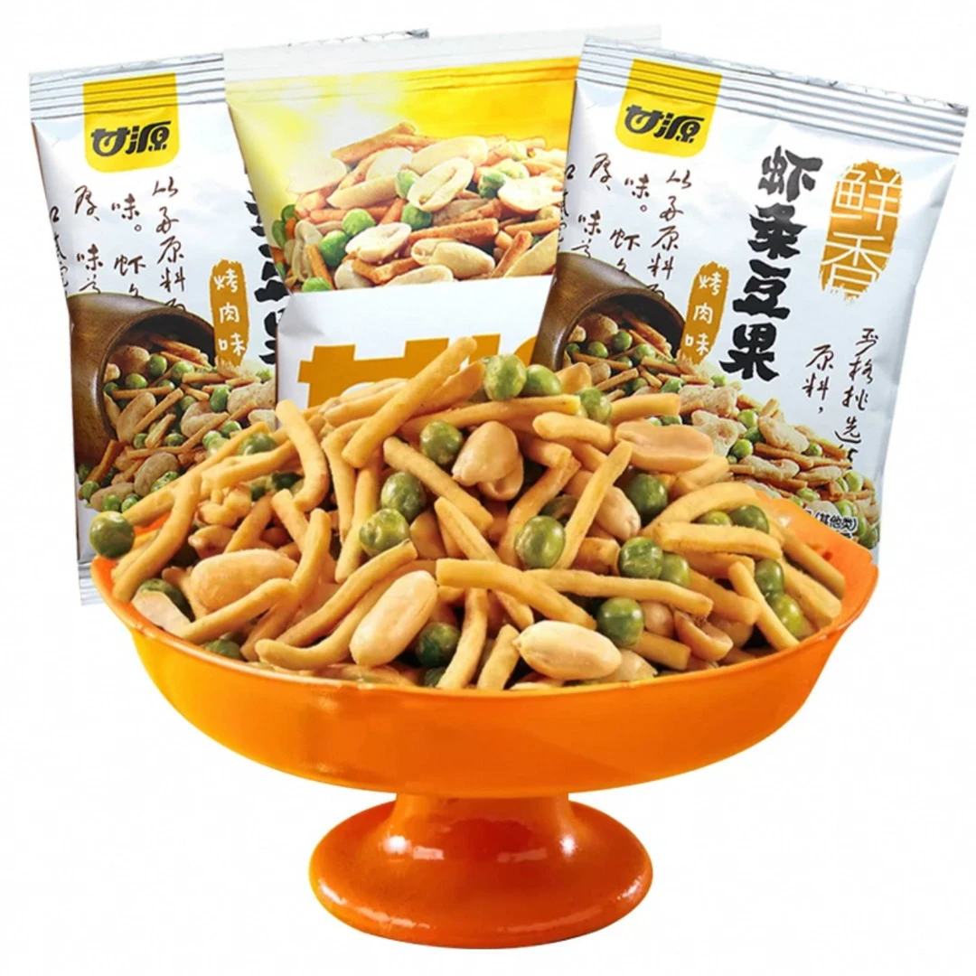 甘源烤肉味虾条豆果【2麻麻=1】