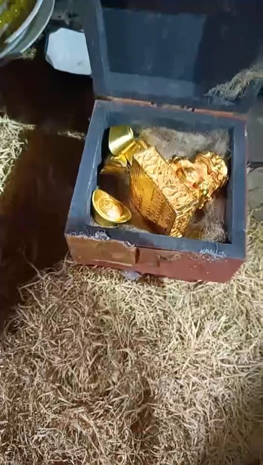 香榧木 1个开封珍深红色小盒子摆件链接1号