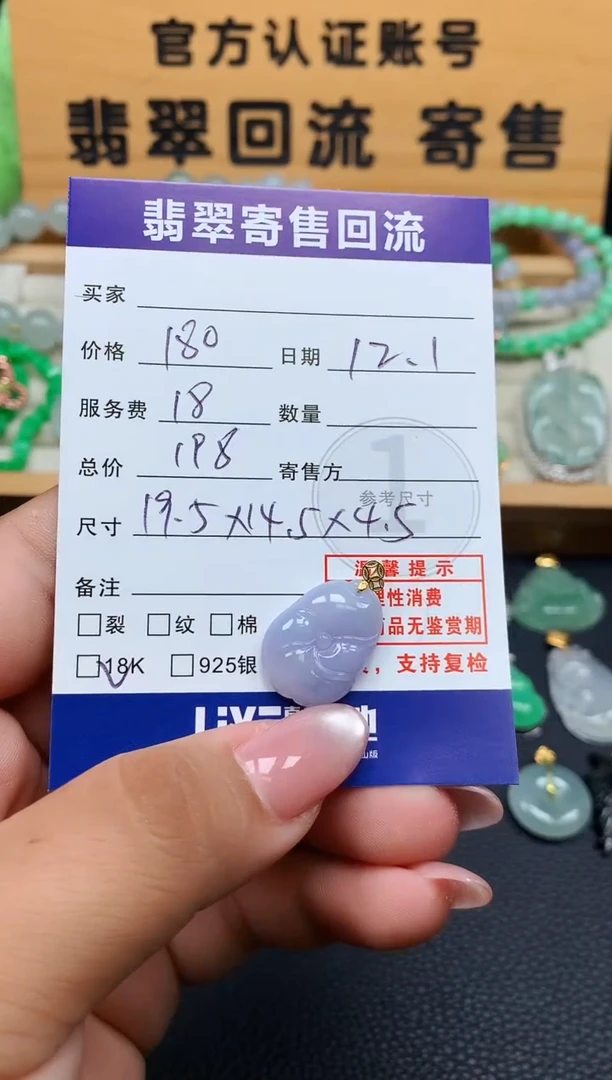 颈饰18K金镶嵌翡翠10151292