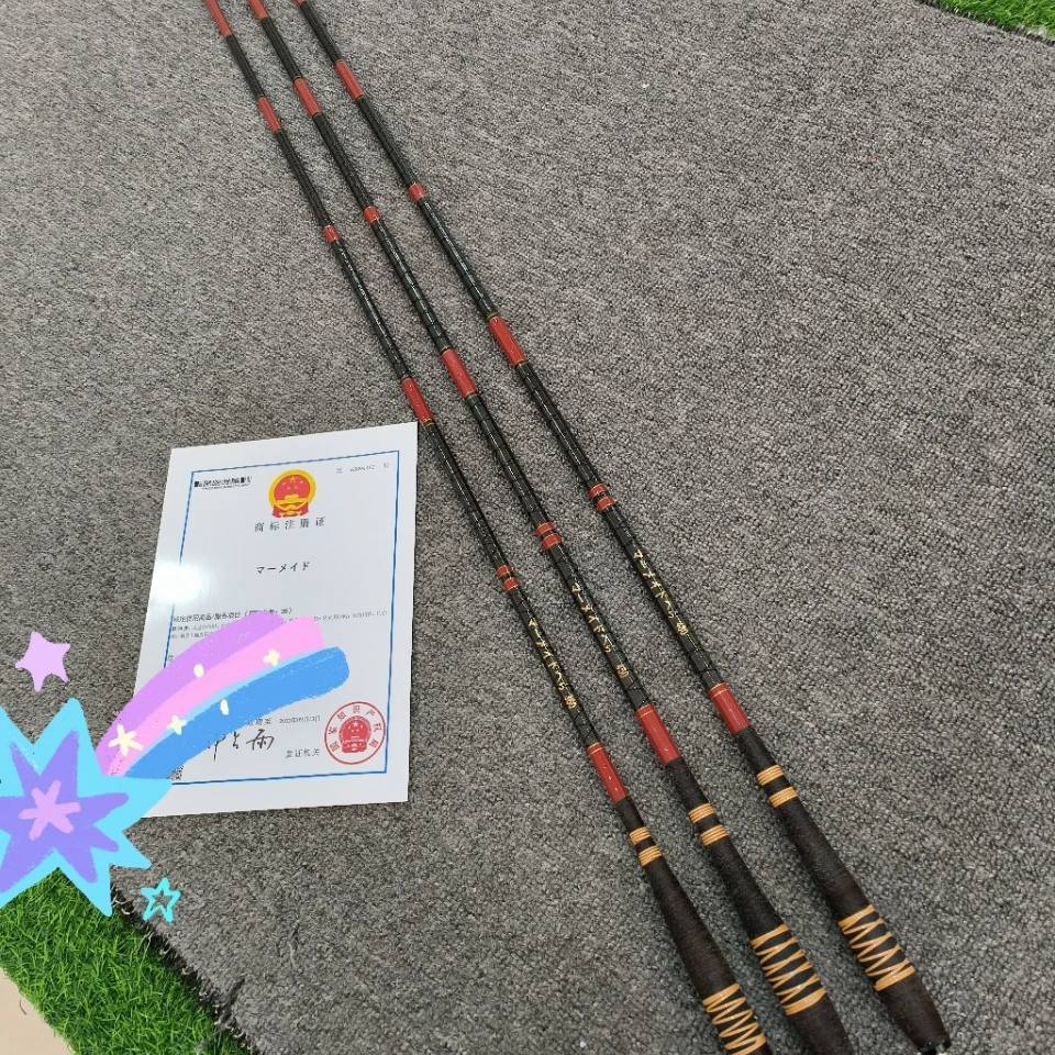 新款[日文·山彦爆竹]28钓超轻超细交叉碳丝高碳鲫鱼竿