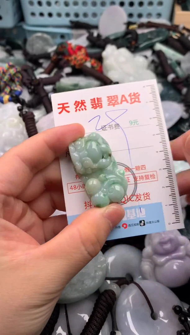 翡翠未镶嵌吊坠(不含链)1