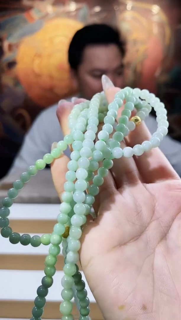 翡翠未镶嵌颈饰多样性发其一珠链8