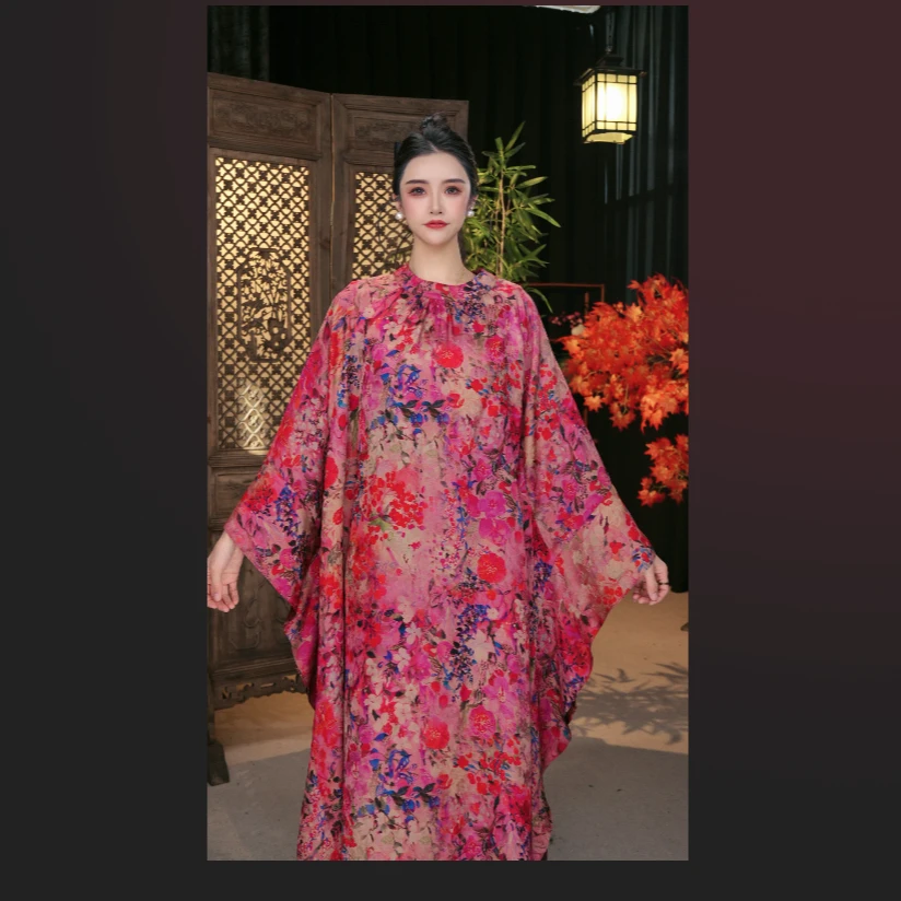 【粉樱】阔太太时髦服装宽松袍子网红时尚炸街新款女装连衣裙