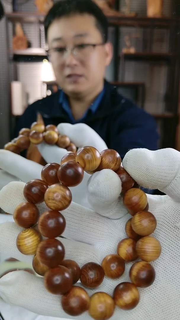 柏木（崖柏）手串/手链太行陈化崖柏满黑油1.5单圈崖柏手串