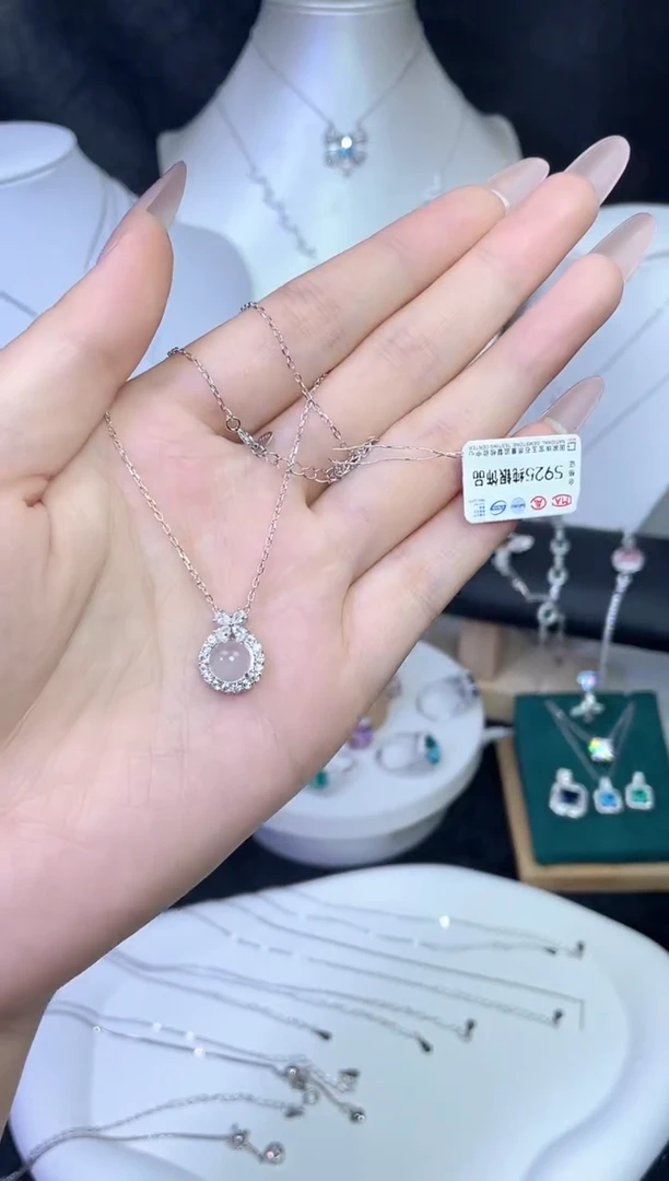 合成立方氧化锆925银S925纯银饰品 编号E0224