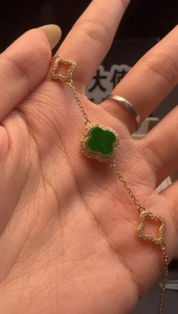 银S925镶嵌手链翡翠缅甸珠宝严选多样性发其一