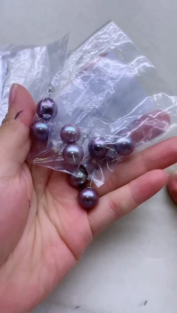 【闪购商品】淡水珍珠耳钉银S925镶嵌多发其一