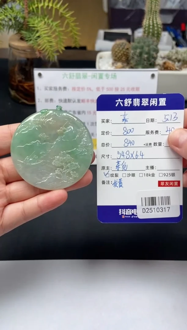 翡翠未镶嵌颈饰D2510317