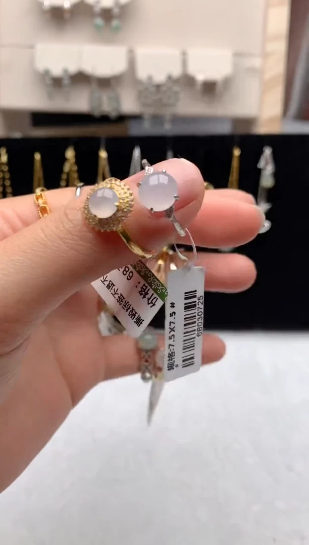 【闪购商品】翡翠戒指银S925镶嵌额