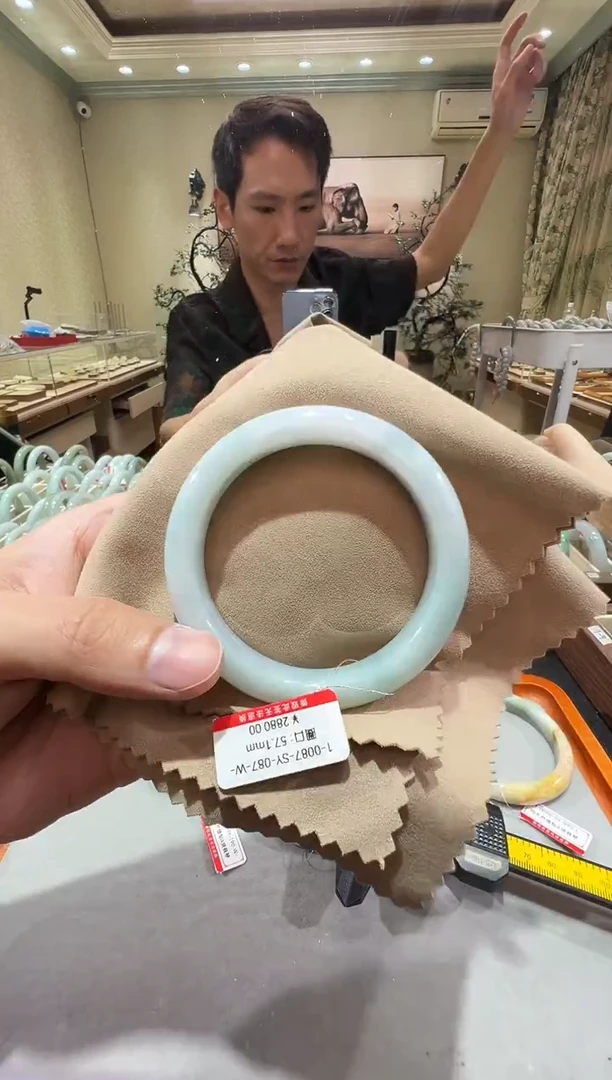 纯天然缅甸A货翡翠手镯57-58mm-1-87号