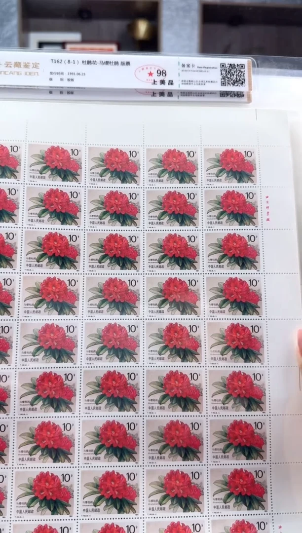 T162  杜鹃  大版票