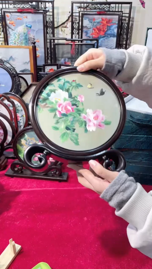 织绣精品苏绣手工刺绣，成品摆件32