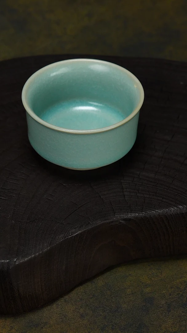 杯子瓷冰花圆唇杯-微微瑕