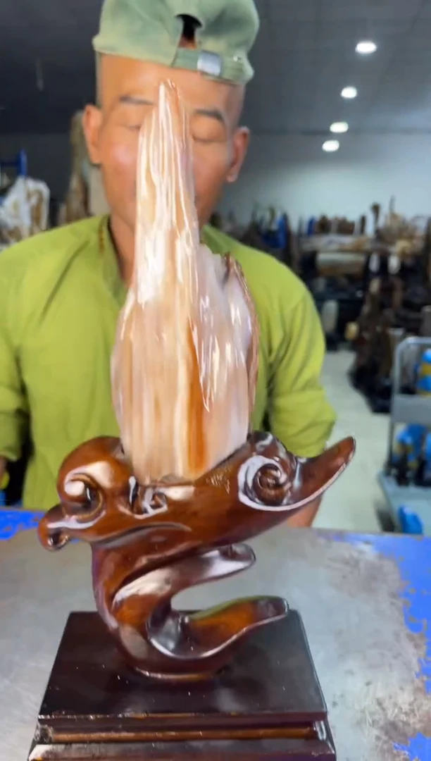 未镶嵌摆件硅化玉7