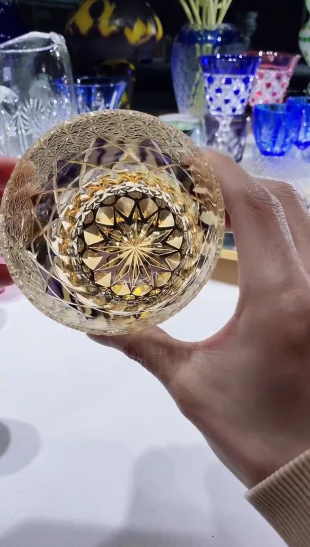 【闪购商品】水晶玻璃无手柄款紫色莹石微瑕794