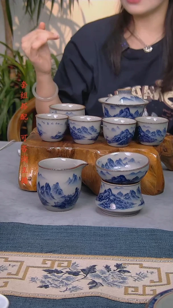 简装家用款8件套 老陶泥开片纹陶瓷茶具