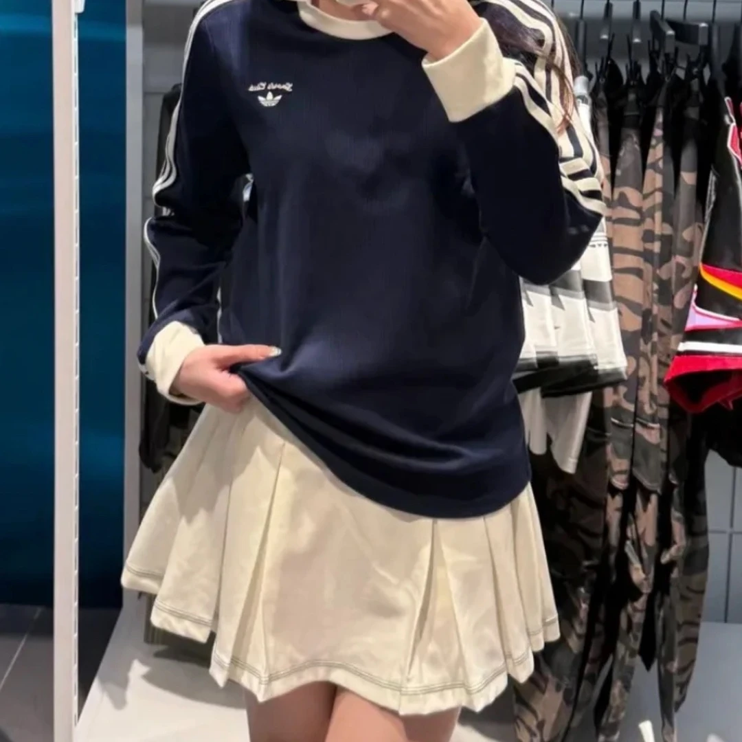 adidas/阿迪达斯【汕头万象城三叶草】三条纹复古圆领T恤 JM8012