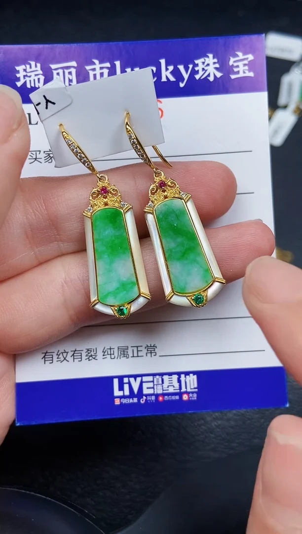 翡翠银S925镶嵌颈饰9696