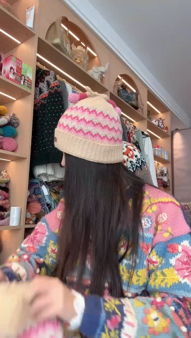 羊毛白粉好事发生帽