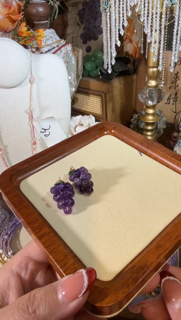 吊坠(不含链)未镶嵌紫晶紫葡萄 079