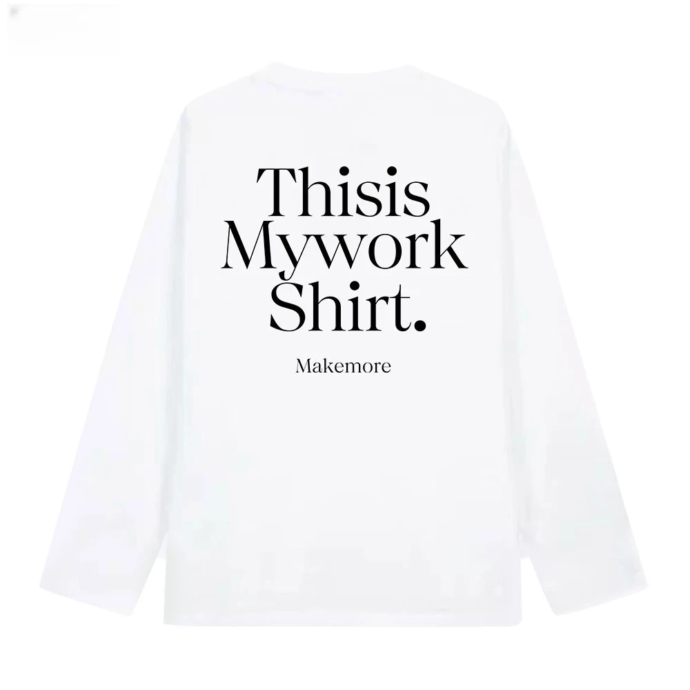 【轻奢新款】潮牌美式时尚百搭新款秋休闲重磅纯棉T恤长袖圆领卫衣