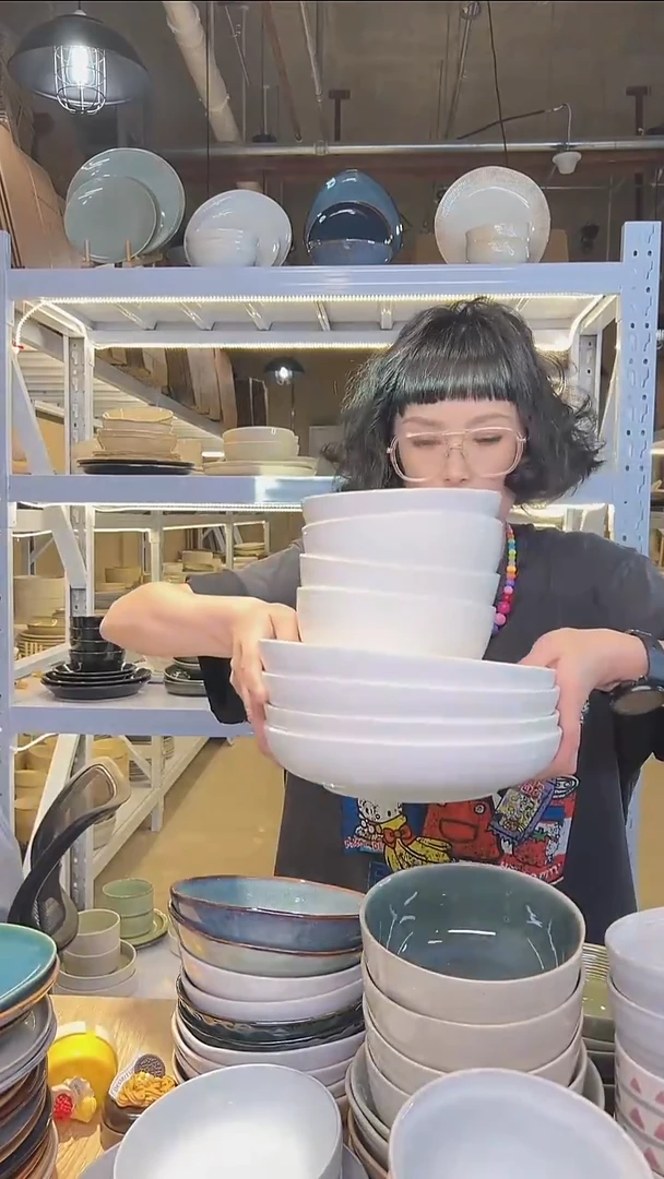 瓷466外贸尾货釉下彩陶瓷餐具默认微瑕