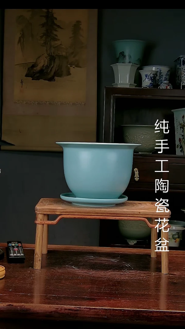 景德镇手工陶瓷花盆