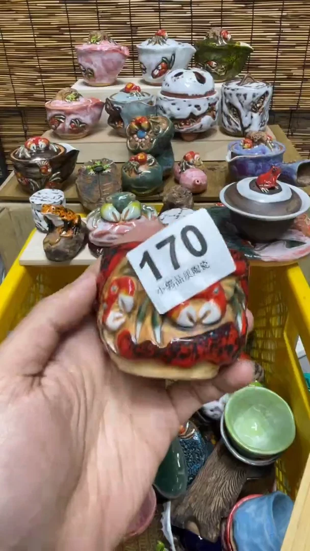 蝴*170精美粗陶手工柴烧