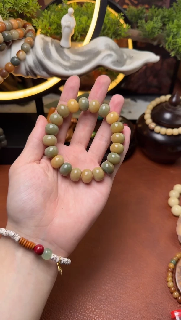 菩提根/象牙果手串菩提根一代青芒苹果珠单圈