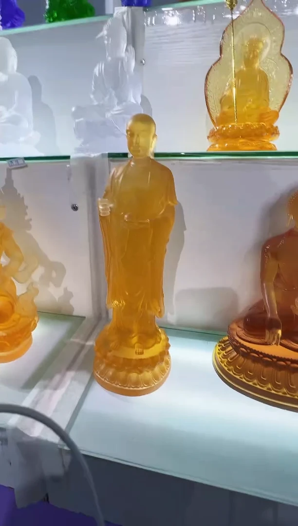 手工艺品琉璃古法琉璃28cm地藏摆件