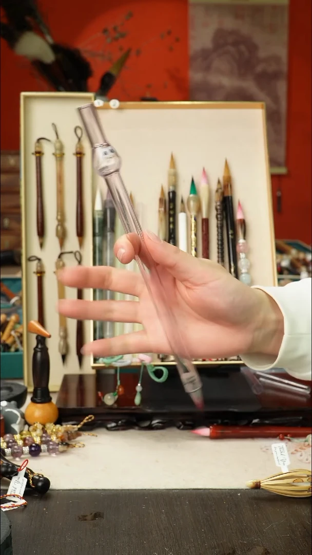 6号孤品高货毛笔链接 清水试笔 蘸墨不退