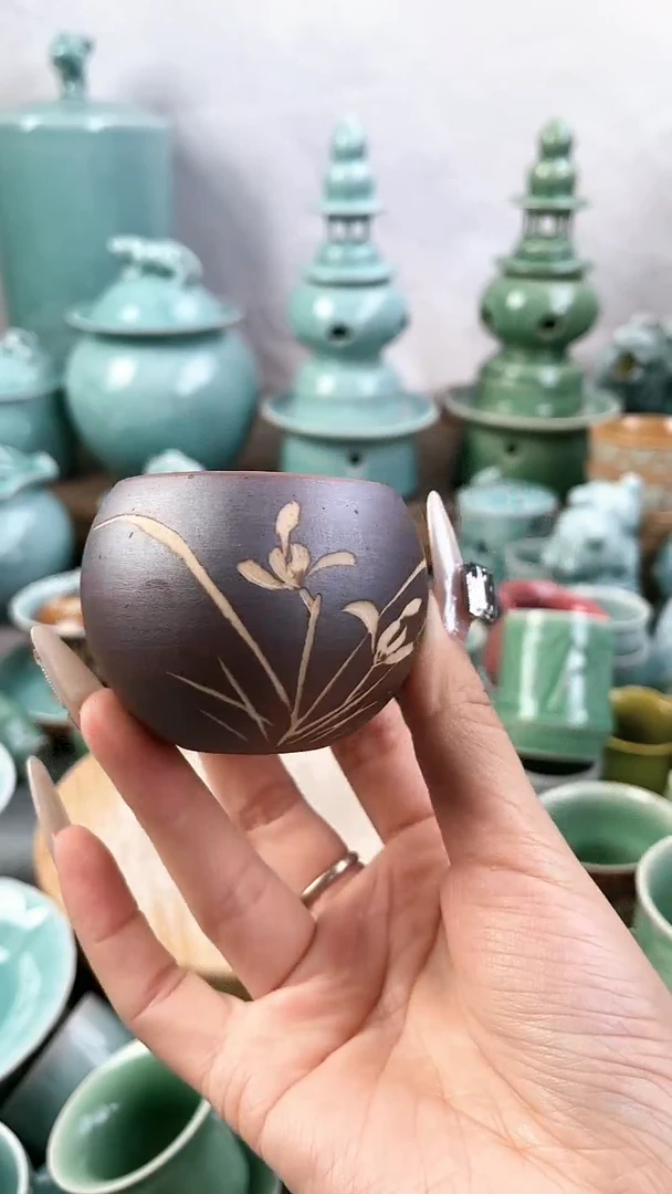 手工刻绘 福利款 慧仙青瓷 定点福利放漏