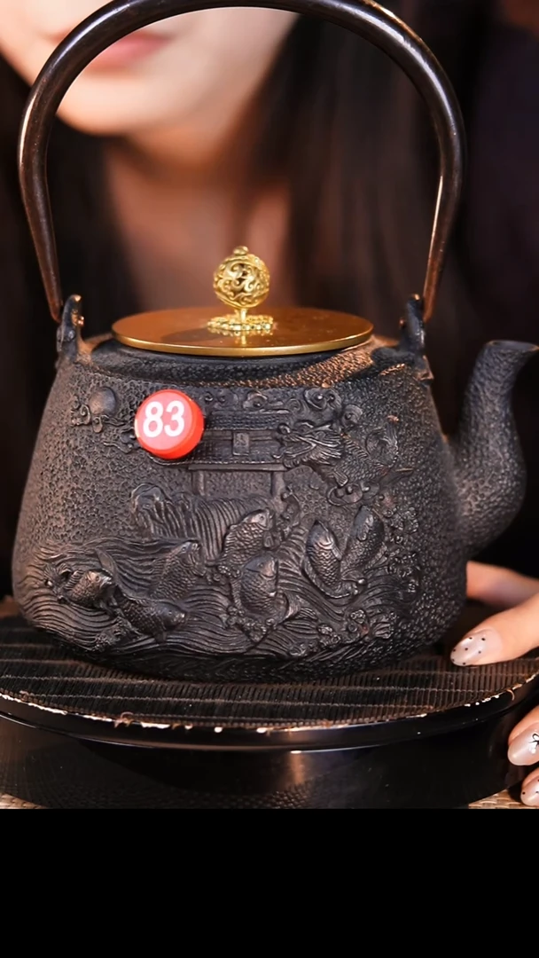 手工壶日本回流砂铁壶煮茶煮水-红83
