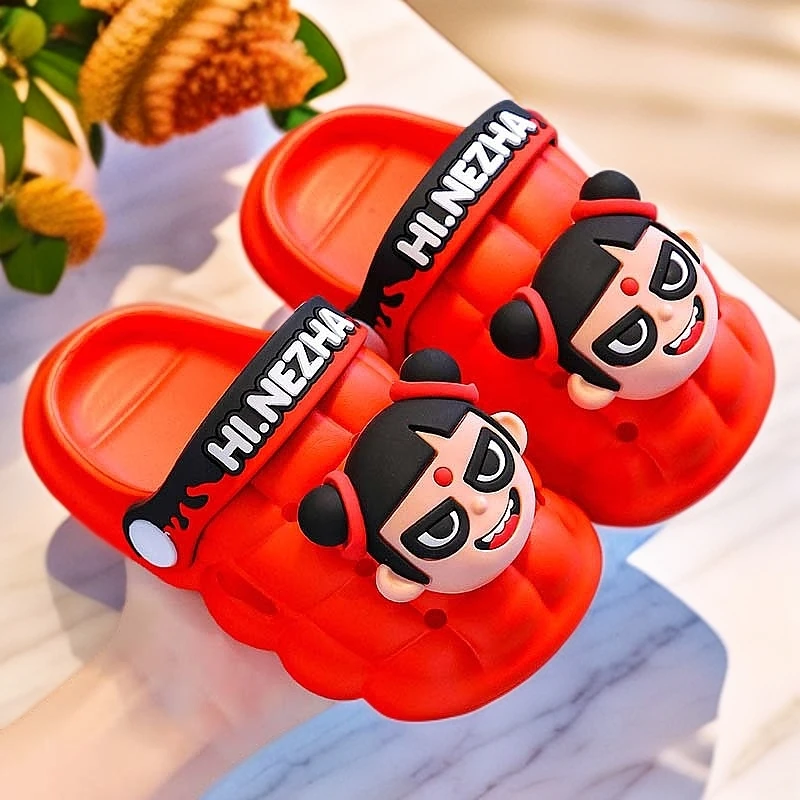 哪吒夏季儿童洞洞鞋同款防滑凉鞋包头小孩外穿沙滩凉拖鞋婴儿小童