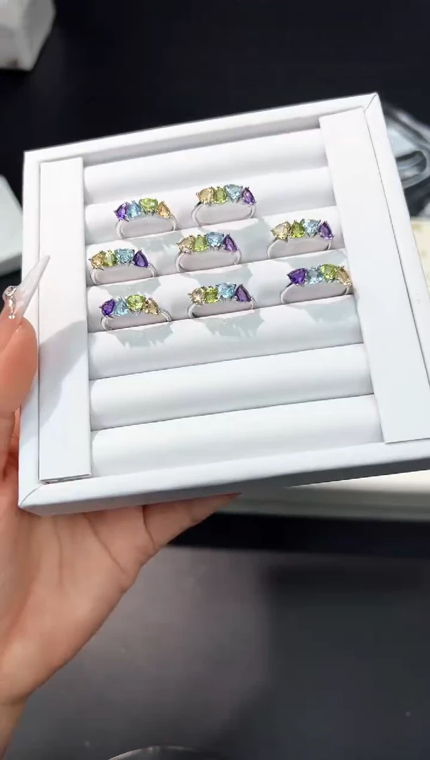 水晶戒指银S925镶嵌53j多样性发其一【1个】