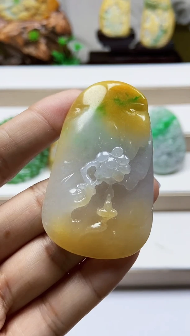 颈饰未镶嵌翡翠翡翠A货
