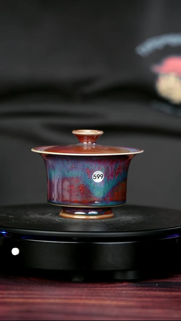 其他钧瓷?***?599#盼龙窑一级品原矿钧瓷马蹄盖碗