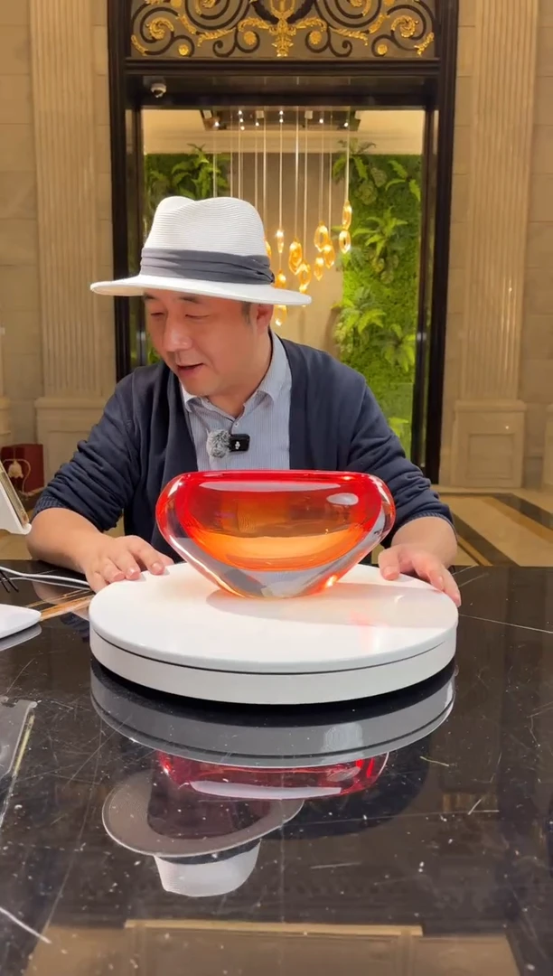 【闪购商品】茶宠AJ03219宝石红元宝收纳碗