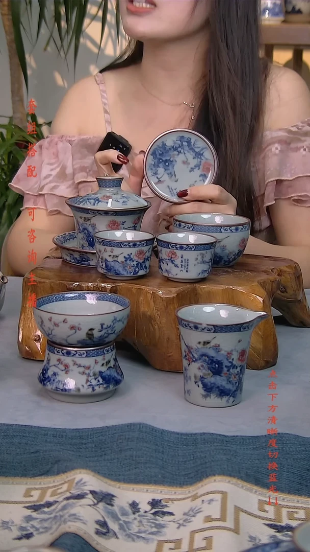 简装家用款7件套 老陶泥开片纹陶瓷茶具