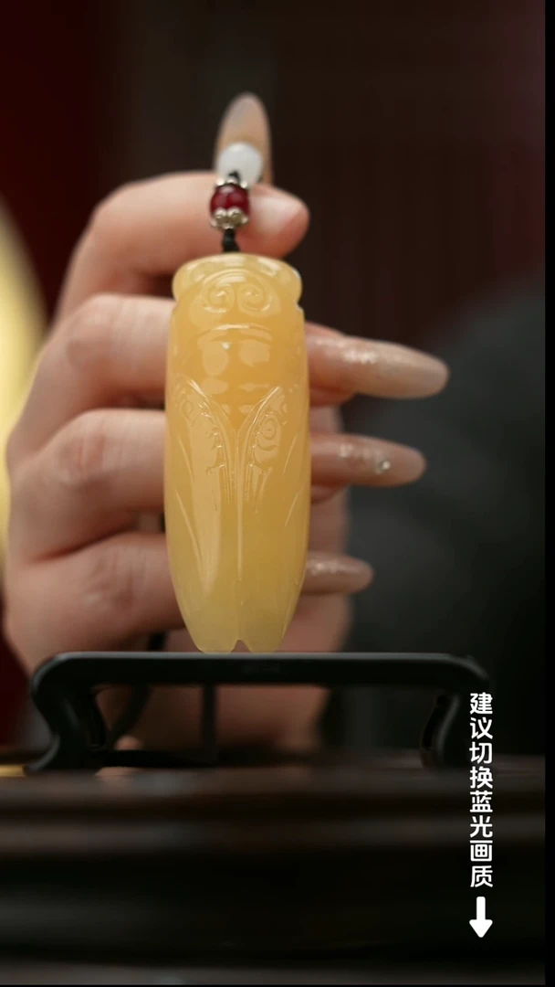 玉【金蝉，一鸣惊人】天然玉石摆件手把件