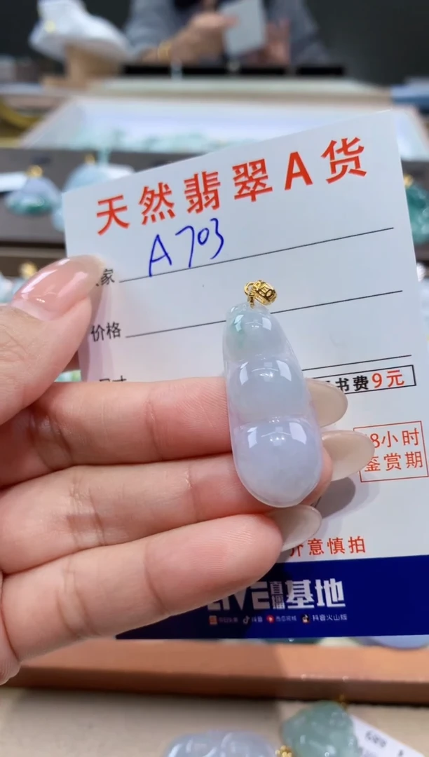 颈饰未镶嵌翡翠天然缅甸翡翠A货挂件