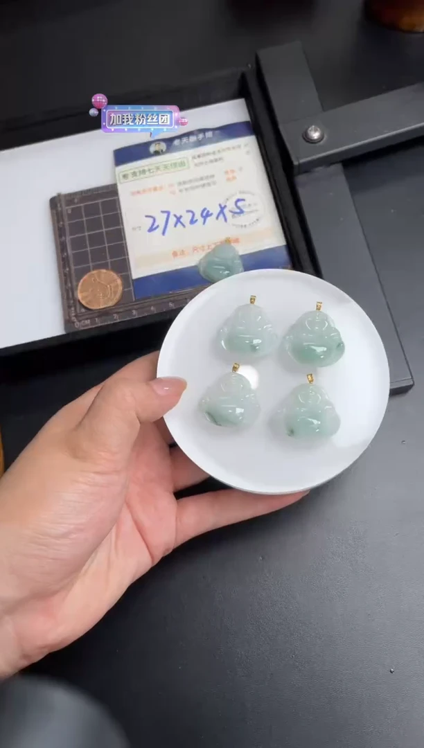 【闪购商品】翡翠挂件18K金镶嵌佛公FL9配绳/多样性发其一CP