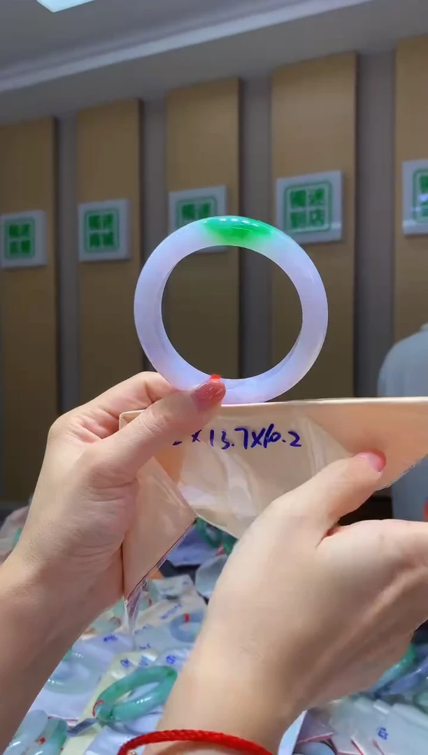 翡翠手镯未镶嵌Q191-圈口61.2*13.7