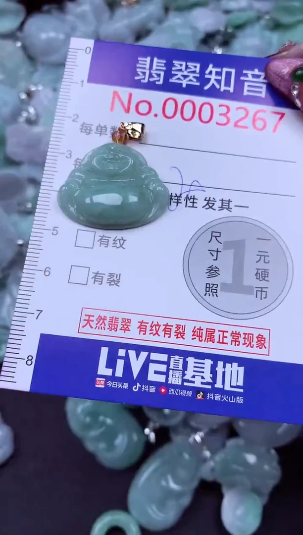 吊坠(不含链)未镶嵌翡翠3267